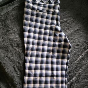 Torrid Black and White Plaid Boot Cut Pants